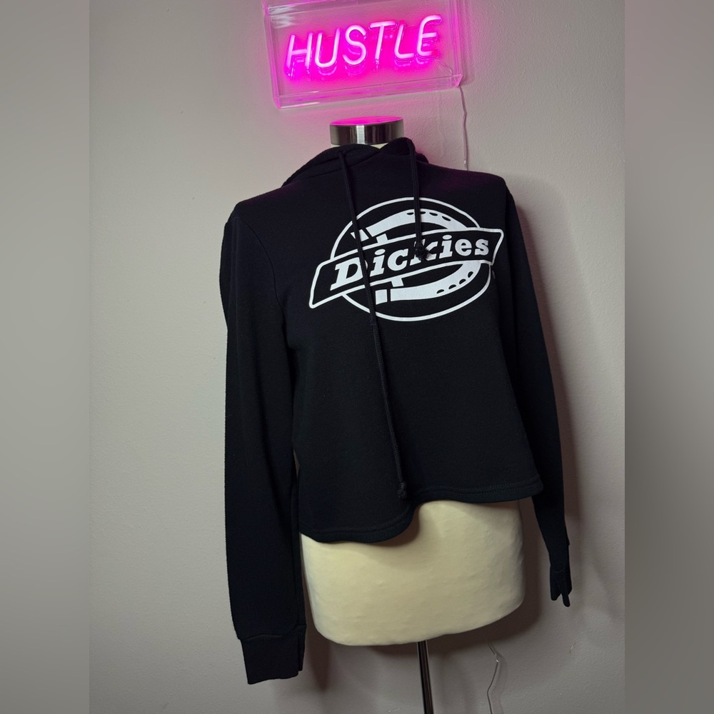 Dickies Women's Black Cropped Hoodie